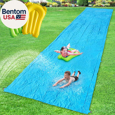 Glissière d'eau de pelouse 40 pieds, glissement géant, éclaboussure et toboggan pour enfants adolescents et adultes