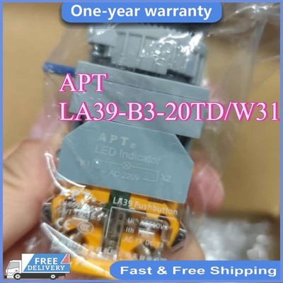 1 pcs APT LA39-B3-20TD/W31 Siemens AC 220V self-locking button switch white