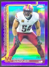 2025 Topps Chrome Bobby Wagner Purple Refractor /75 Commanders DD5
