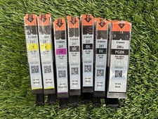Genuine Canon CLI-281 Ink Cartridge Lot 7 Yellow Black Magenta