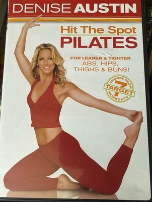 Denise Austin Hit The Spot Pilates DVD 2005 Fitness Workout Abs Hips Thighs Buns
