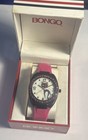 Kitschy !-New Bongo Wristwatch-Mid Century Modern Cat design-Pink  Band-runs — photo 3