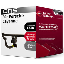Anhängerkupplung abnehmbar + E-Satz 13pol spezifisch für Porsche Cayenne 10-