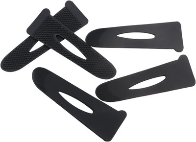 4 Pairs Fabric/Permanent Adhesive Back Tape 98X26.7X4.3Mm TPU Material Black Gar