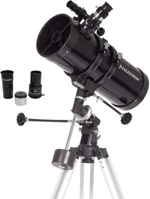 Celestron 21049 PowerSeeker 127EQ Reflector Telescope Manual Finderscope Black