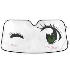 Car Windshield Sun Shade Anime Eyes Wink Car Sun Visor For Uv Rays And Sun He... Car Windshield Sun Shade Anime Eyes Wink Car Sun Visor For Uv Rays And Sun He...