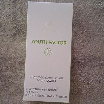 Nuskin Youth Factor Antioxidant Powder Berry Flavor 30 Packets 5.8 oz