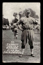 1930 Zeenut Minor League Baseball Buddy Ryan Signed Auto Sacramento GD
