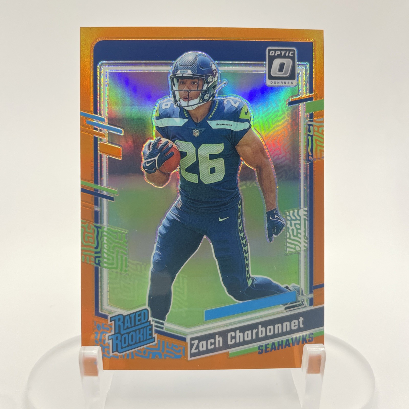 2023 Panini Donruss Optic- Zach Charbonnet #294 Orange Prizm /249(RC)