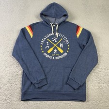 Marine Layer Hoodie Mens Medium Blue Amazon Outfitters Outdoor Made in USA