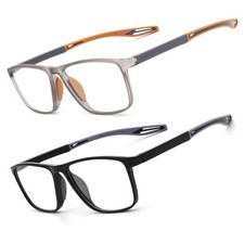 2 Pack Reading Glasses for Men Sports Style Blue Light Blocking Readers with ant