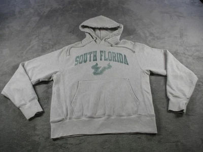 South Florida Bulls Hoodie Mens Medium Gray NCAA Football Champion Reverse Weave - Image 1 of 4