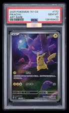 2025 POKEMON PIKACHU ART RARE CHINESE 151 COLLECTION MBA SILVER DIAMOND/PSA 10