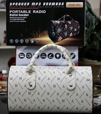 bluetooth speaker mp3 BOOMBOX fm Radio usb Rechargeable 1800mAh battery