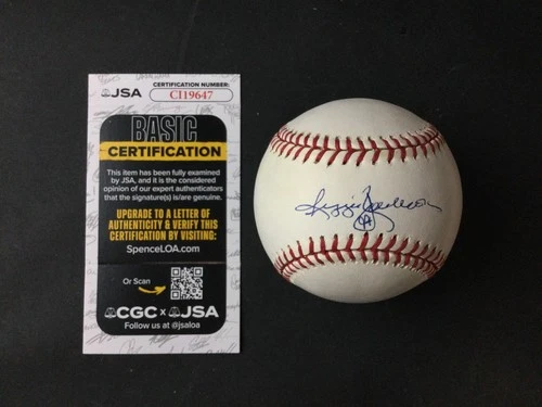 Reggie Jackson SINGLE SIGNED Major League Baseball JSA Cert Yankees/A's HOF