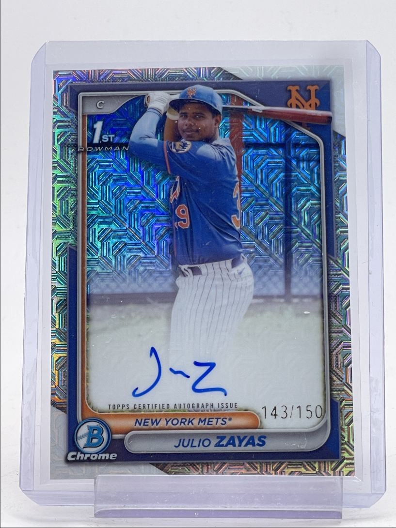 JULIO ZAYAS 2024 BOWMAN CHROME 1ST HTA CHOICE REFRACTOR AUTO /150 Q5112