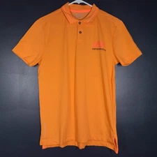 Emporio Armani EA7 Men's Natural Ventus 7 Stretch Polo Shirt Orange M NWT