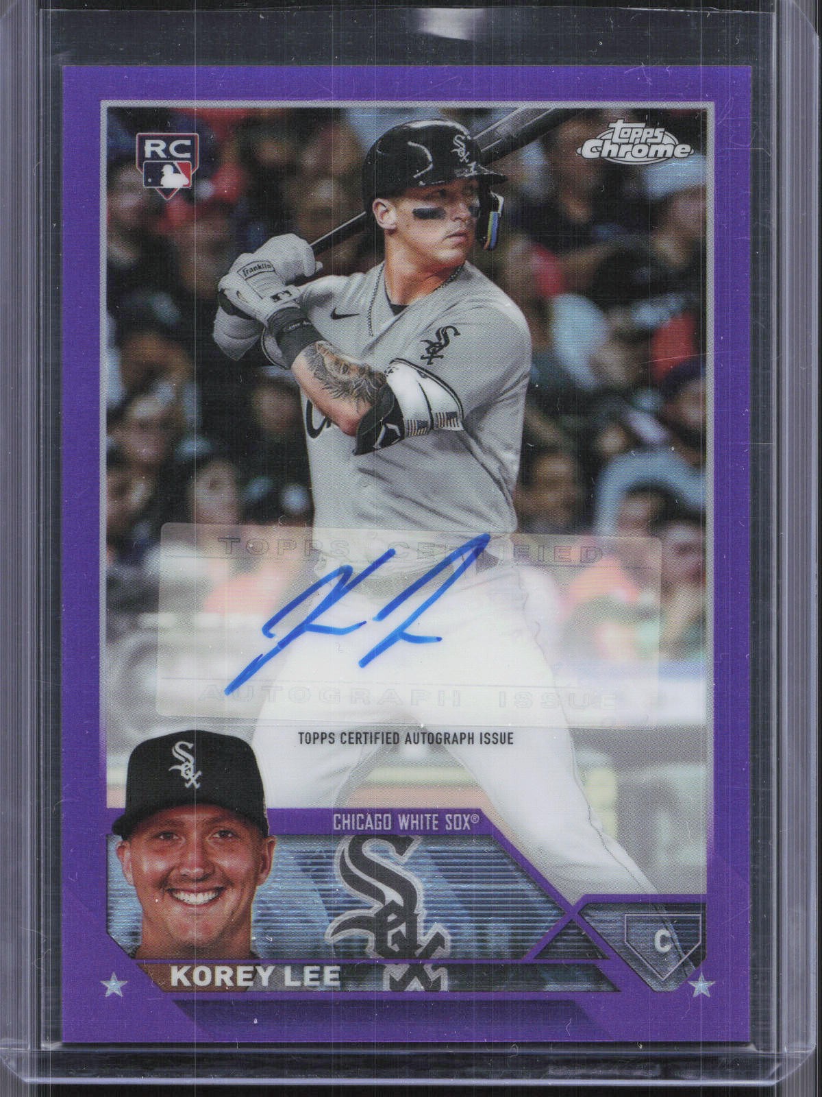 2023 Topps Chrome Update #AC-KL Korey Lee Autographs Purple #/250