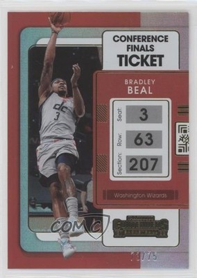 2021-22 Panini Contenders Conference Finals Ticket 73/75 Bradley Beal #71 n0c