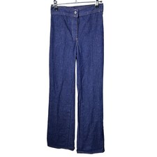 Vintage Bell Bottom Blue Jeans Girls Size 14 Slim 1970s Bohemian Hippie Flares