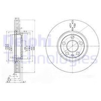 Delphi 2X Bremsscheibe Vorne Ø285 Mm Unbeschichtet FüR Peugeot 807 E 2.0 Hdi