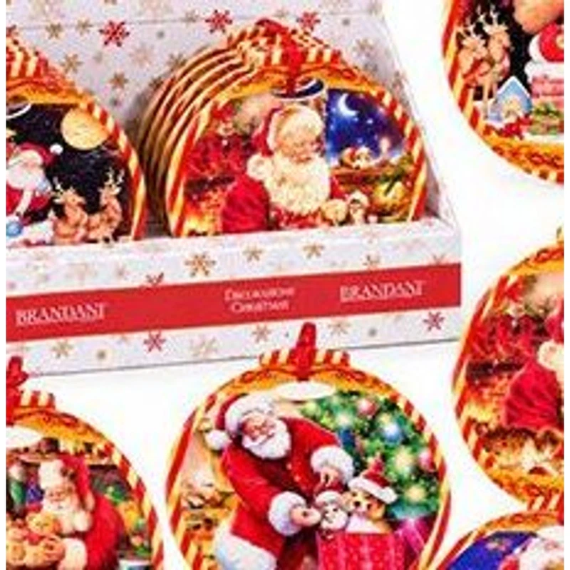 Sottopentola Natale Christmas Ceramica Sughero BRANDANI 20x21cm Decori Assortiti, fotografia 7 di 9