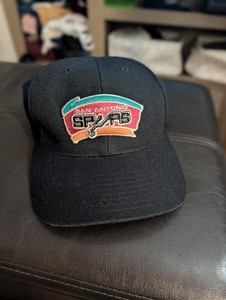 Vintage American Needle NBA San Antonio Spurs Fitted Cap Black  6 7/8 Clean!