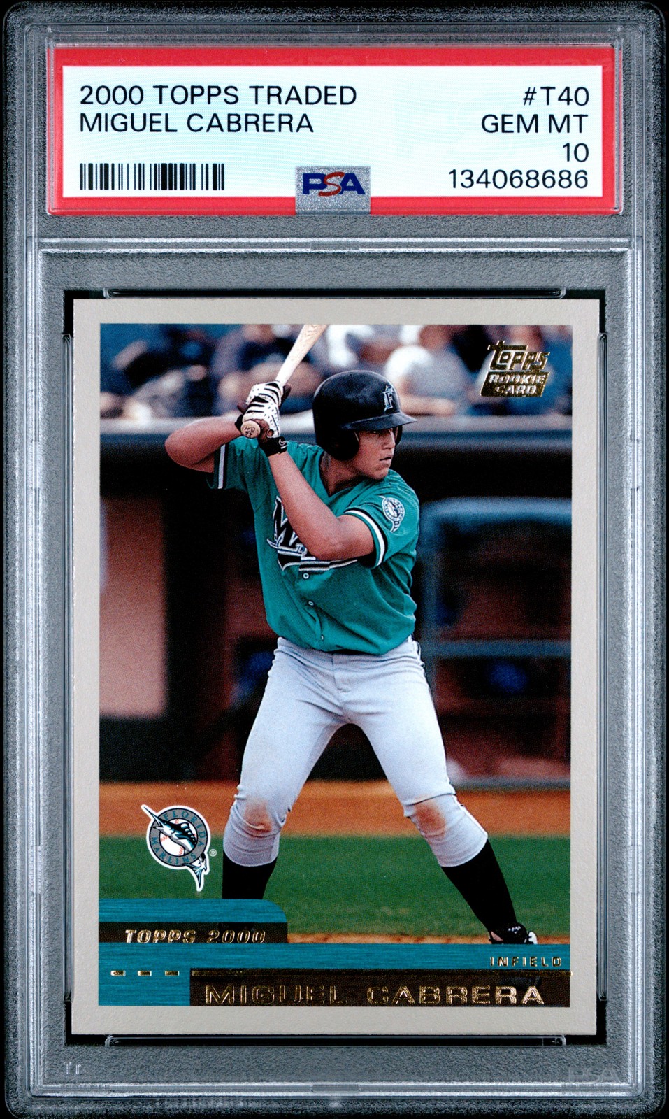 2000 TOPPS TRADED #T40 MIGUEL CABRERA ROOKIE RC PSA 10