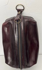Men’s BOSCA Utili-Kit Leather Travel Toiletry Bag Burgundy Dopp USA Made VTG