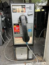 Vintage Black Phone Booth Payphone Push Button Telephone GTE Frontier Verizon