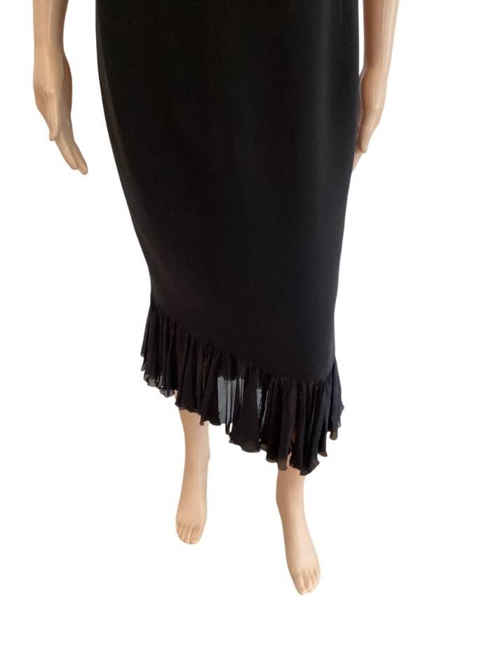 GIANNI VERSACE 1990's VINTAGE BLACK STRAPLESS DRESS SZ MED/LRG image 2