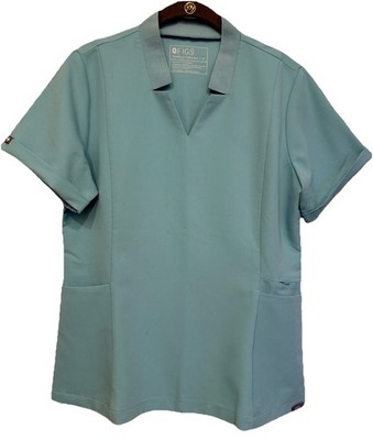 FIGS Inala Slim Scrub Top Women s Size Medium Oasis Blue Green Limited Edition