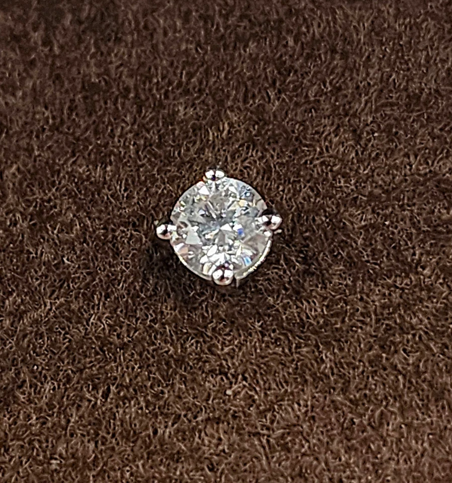 Jared Diamond Set GSI Certified 18K 10K White Gold Earrings Necklace 0.56ct tw - Image 2 of 4