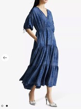 Ted Baker Zilda Midikleid blau Size 3