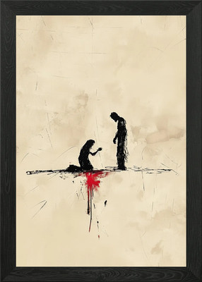 Frau geheilt, Fransen Jesu, Garm gerahmtes Wandbild Poster Leinwanddruck Bild