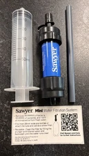 Sawyer Mini Water Filtration System Removes 99.9% Bacteria & Parasites Reusable