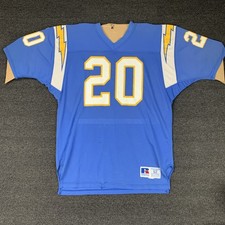 Vintage Russell Athletic Natrone Means Baby Blue Chargers Jersey NFL Size 52