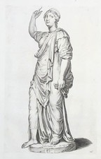 Woman Statue Antique Roman Antiquity Engraving 1635