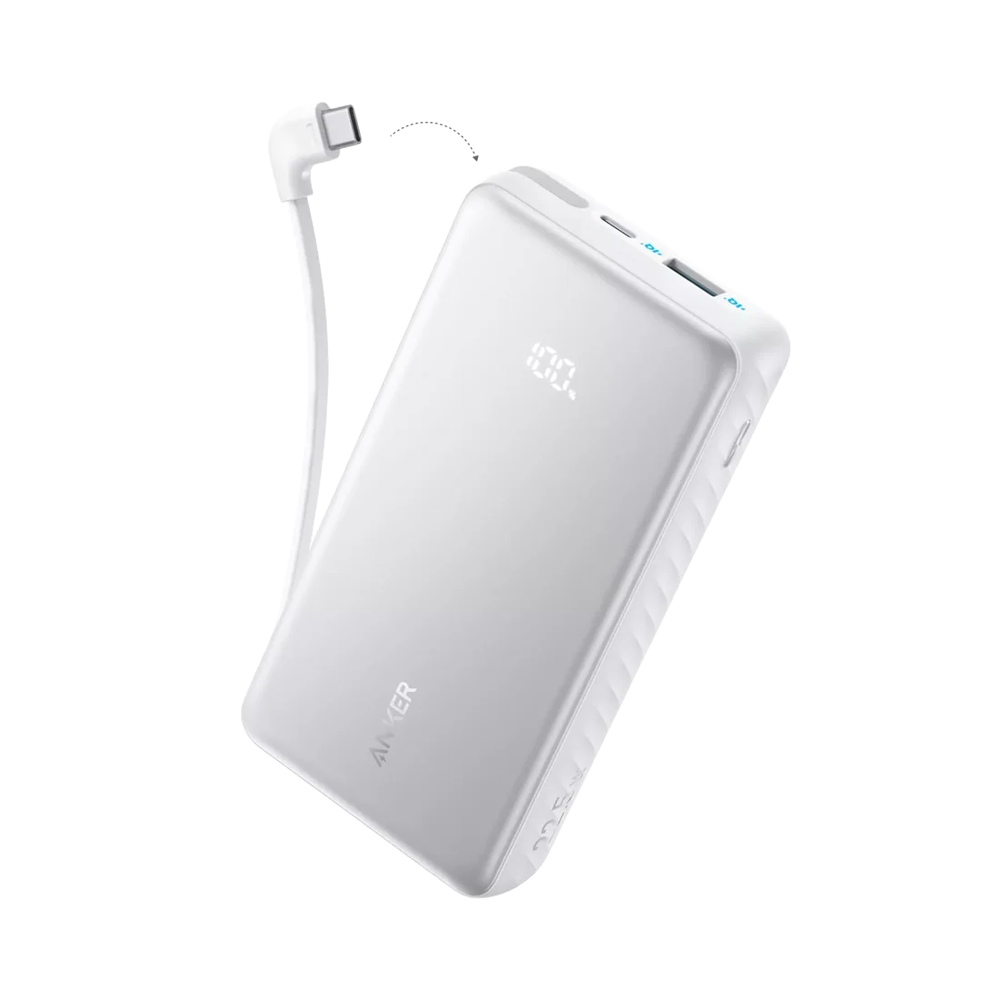 Anker Bianco Batteria Esterna Zolo, 10000Mah, 22.5W, Qc + Pd, 1 X Usb-A - 2 X Usb-C, Bianca A110dh21 - Immagine 2