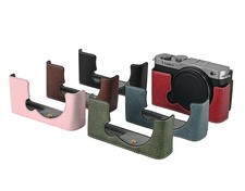 Mezza custodia fotocamera in pelle PU per Panasonic Lumix S9 S5 II FZ80 G100K