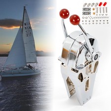 Throttle Control Boat Dual Control Lever Twin Lever Handle for Marine Engine NEW