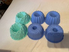 6 Mini Gugelhupf Silikon Formen NEU
