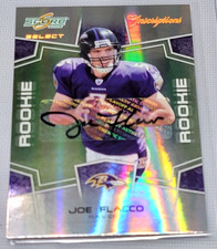 Joe Flacco 2008 Score Select Inscriptions 19/25 Rookie Autograph Card AUTO SSP. rookie card picture