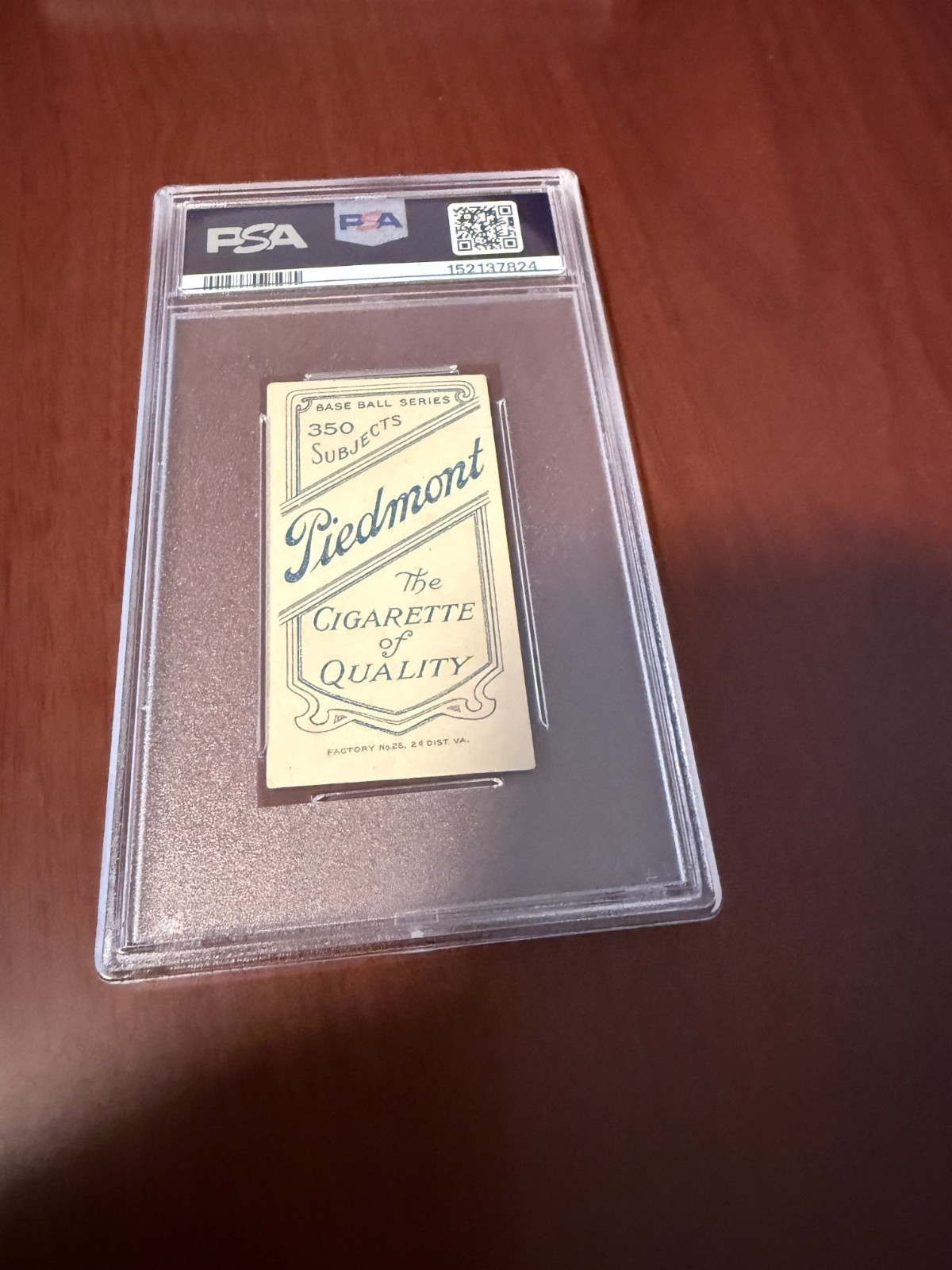 1909-11 T206 Piedmont 350 Doc Marshall Rookie Card. PSA 2 view 2