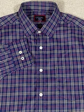 UNTUCKit Performance Shirt Size Medium Plaid Long Sleeve Button Up Slim