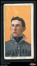 1909 T206 Bill Bradley Portrait Naps (Indians) VARIATION 2 - GOOD