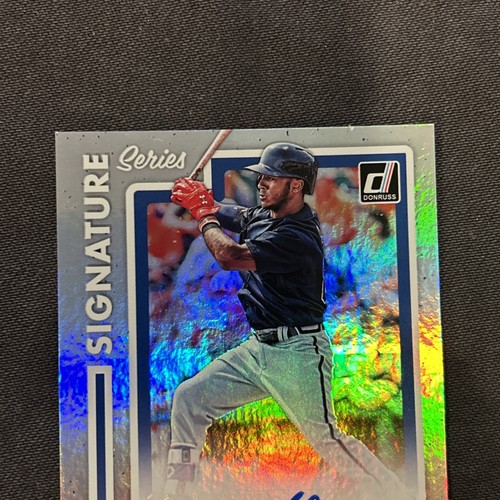 2017 Donruss Signature Series Ozzie Albies Rookie RC Auto - Foto 3 di 5