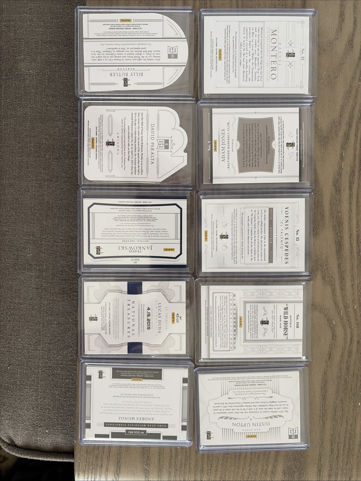National Treasures Baseball ALL /25!  All Low Number (10) Lot GU Auto Relic RC view 5