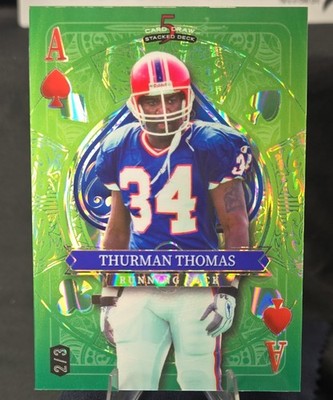 2024 Wild Card 5 Card Draw Stacked Deck Ace Of Spades Thurman Thomas Green HOF