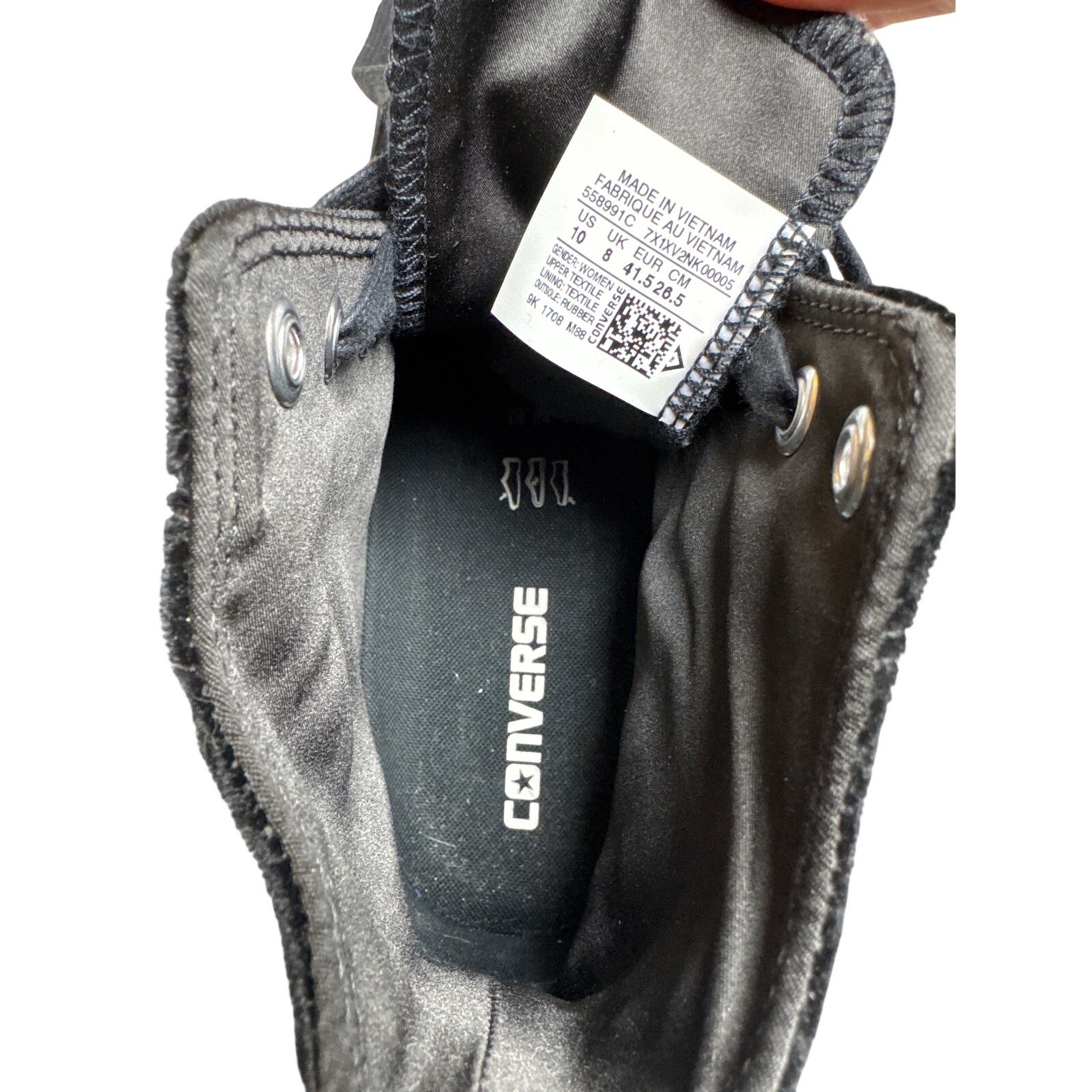 Converse Black Velvet Studded High Tops New, No Box Women’s 10  thumbnail 6